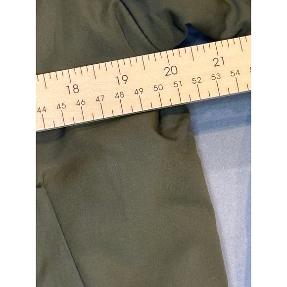 Charlotte Russe Olive Green Bomber Jacket Orange Lined Zip Pocket Size L - Picture 9 of 10